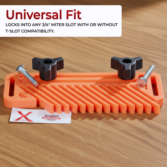 Featherboards Extended Double Feather Board – Adjustable Woodworking Safety Device for Table Saw Fence, Bandsaw & Router Table