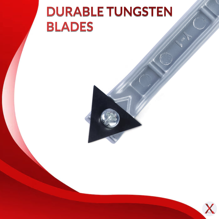 Grattoir de poche à bord en carbure avec lame de grattoir triangulaire