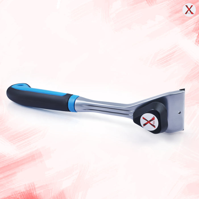 Heavy Duty Paint Scraper with Large Pull-Knob and Ergonomic TPR Handle, Solid Tungsten Carbide Blade, Long Handle Scraper Tool, Ideal Paint Scraper Tool for Professional Use