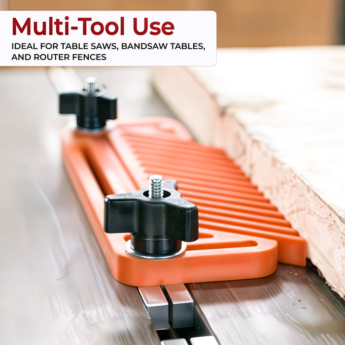 Featherboards Extended Double Feather Board – Adjustable Woodworking Safety Device for Table Saw Fence, Bandsaw & Router Table