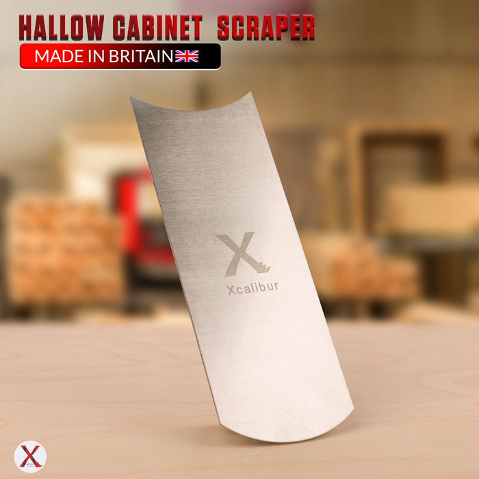 Curved / Concave-Convex Cabinet Scraper – Spring Steel Card Scraper for Wood – Xcalibur Tooling