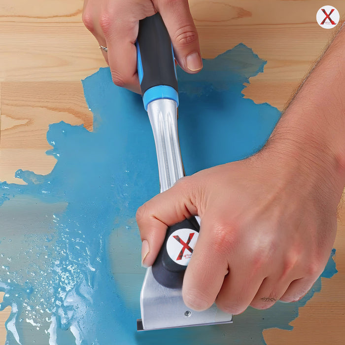 Heavy Duty Paint Scraper with Large Pull-Knob and Ergonomic TPR Handle, Solid Tungsten Carbide Blade, Long Handle Scraper Tool, Ideal Paint Scraper Tool for Professional Use