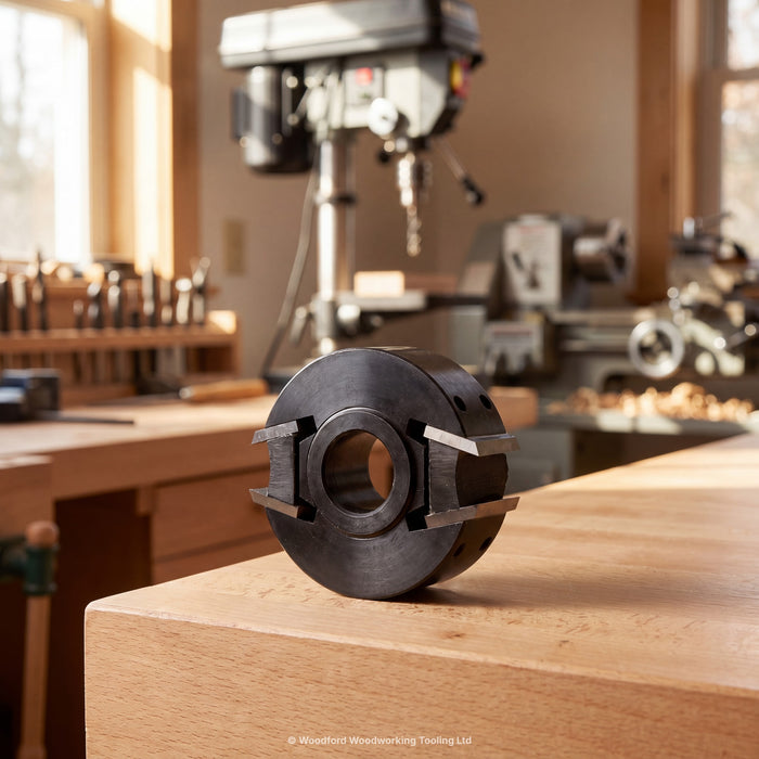 40 mm breit, 120 mm Durchmesser, 1 1/4 Zoll Bohrung, EURO-Spindel-Fräsblock + kostenlose Fräser und Begrenzer