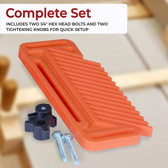 Featherboards Extended Double Feather Board – Adjustable Woodworking Safety Device for Table Saw Fence, Bandsaw & Router Table