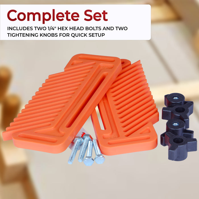 Featherboards Extended Double Feather Board – Adjustable Woodworking Safety Device for Table Saw Fence, Bandsaw & Router Table