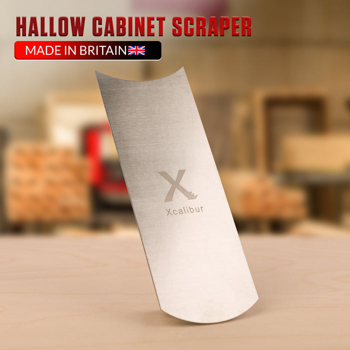 Cabinet Scraper Set – 4 Spring Steel Card Scrapers for Wood (6" / 5" / Gooseneck / Curved) – Xcalibur Tooling