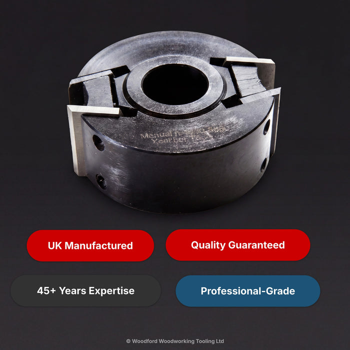 40 mm breit, 120 mm Durchmesser, 1 1/4 Zoll Bohrung, EURO-Spindel-Fräsblock + kostenlose Fräser und Begrenzer