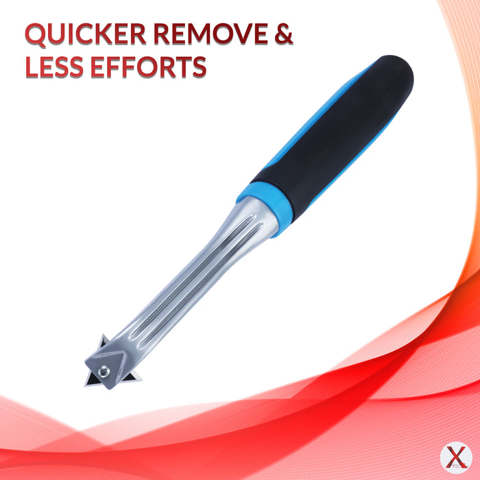 Grattoir de poche à bord en carbure avec lame de grattoir triangulaire