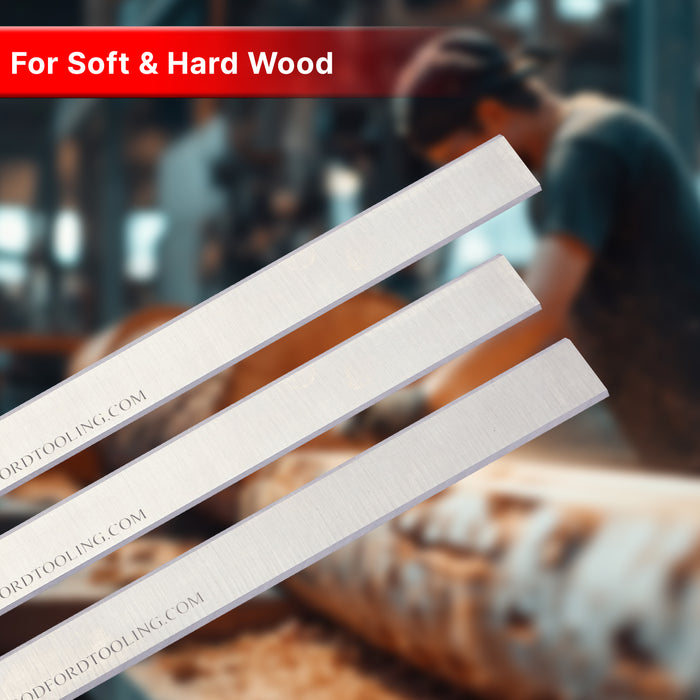 Freud C441 Planer Blades 203mm T1 HSS Pack of 3 Knives Made in the UK by Xcalibur Tooling