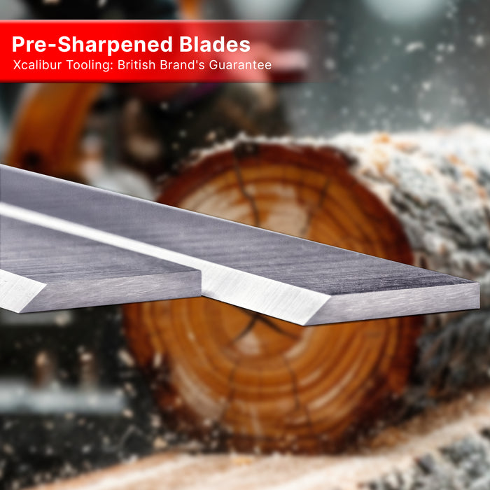 Lurem 210 Planer Blades 210mm T1 HSS Pack of 2 Knives Made in the UK by Xcalibur Tooling