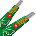 Two Terasa HSS screwdriver bits with green protective collars featuring the orange Terasa logo, a red Swiss flag, and white graphics, shown on a plain white background.