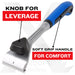 Heavy Duty Paint Scraper with Large Pull-Knob and Ergonomic TPR Handle, Solid Tungsten Carbide Blade, Long Handle Scraper Tool, Ideal Paint Scraper Tool for Professional Use