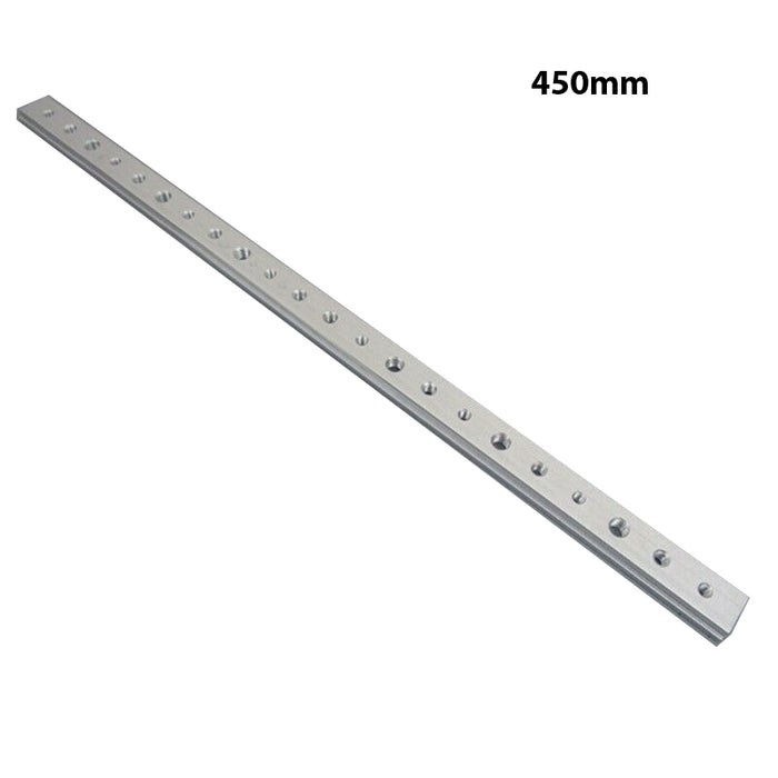 450mm T Track T Slot Mitre Slider Bar with M6 & M8 Threaded Holes | Hardened Anodised Aluminium