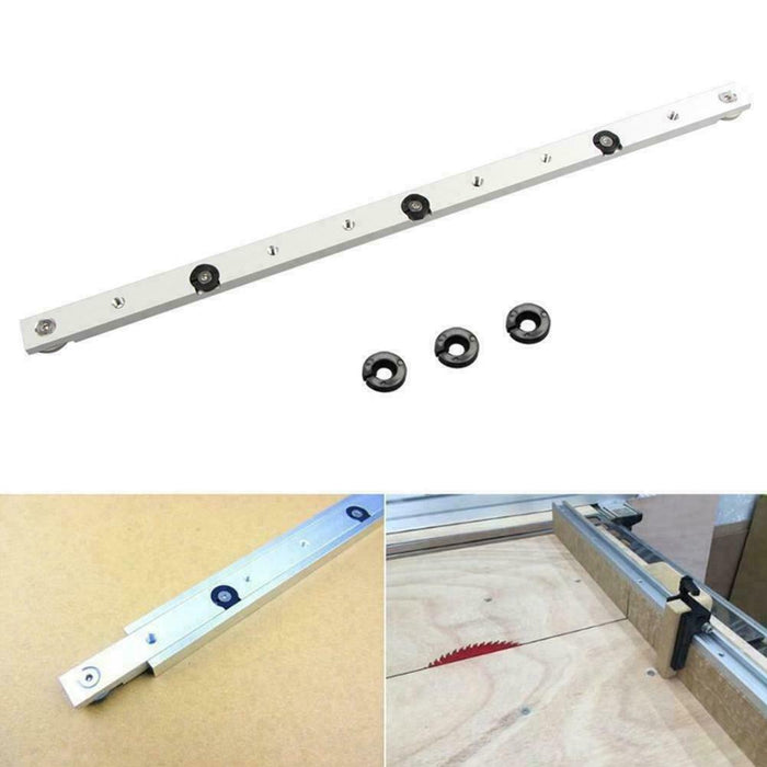 450mm Adjustable T Track Mitre Slider Bar with Expansion Discs & M6 Threaded Holes