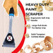 Heavy Duty Paint Scraper with Large Pull-Knob and Ergonomic TPR Handle, Solid Tungsten Carbide Blade, Long Handle Scraper Tool, Ideal Paint Scraper Tool for Professional Use