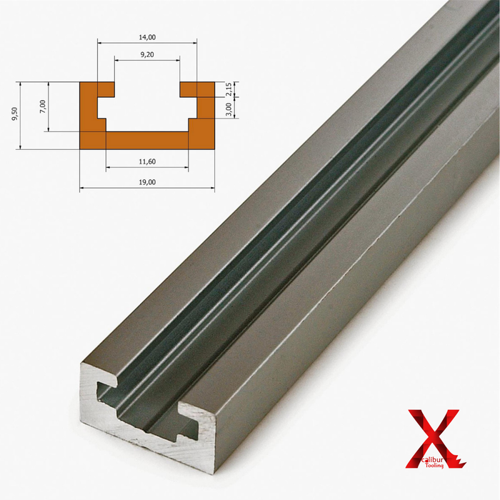 T Track T Slot Mitre Track Jig Fixture Woodworking Tool - 19 mm Wide, Wear Resistant Aluminium – All Lengths Available