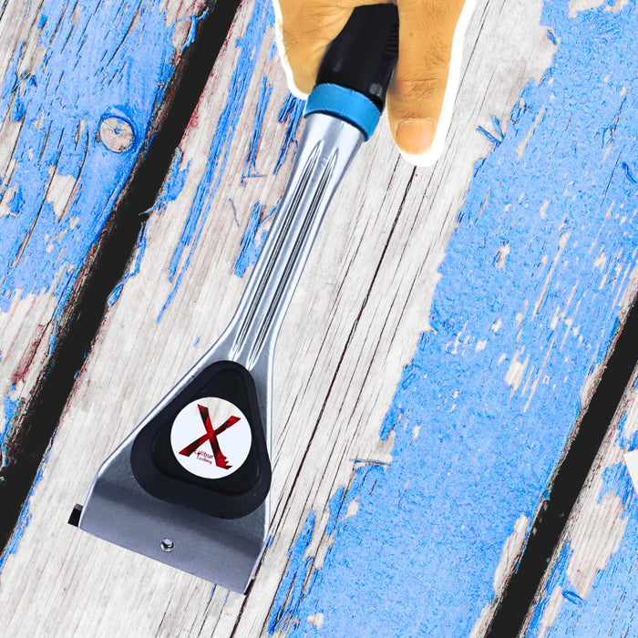 Heavy Duty Paint Scraper with Large Pull-Knob and Ergonomic TPR Handle, Solid Tungsten Carbide Blade, Long Handle Scraper Tool, Ideal Paint Scraper Tool for Professional Use