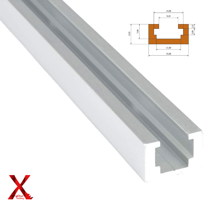 T Track T Slot Mitre Track Jig Fixture Woodworking Tool - 19 mm Wide, Wear Resistant Aluminium – All Lengths Available 