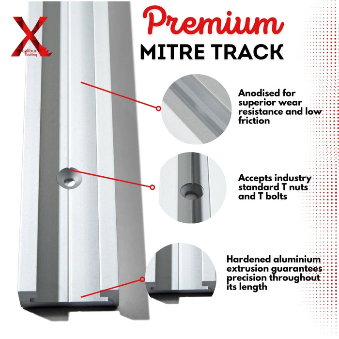 Miter Track T Track T Slot Mitre Track Jig Fixture Woodworking Tool – 30 mm Wide, Wear Resistant Aluminium – All Lengths Available