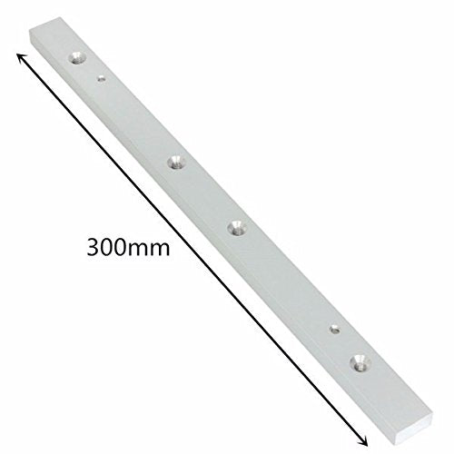 300mm T Track T Slot Mitre Slider Bar with M6 & M8 Threaded Holes | Hardened Anodised Aluminium