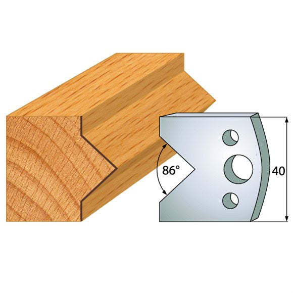 Profile 034 SPINDLE MOULDER CUTTERS - 40MM PROFILE KNIVES & LIMITERS