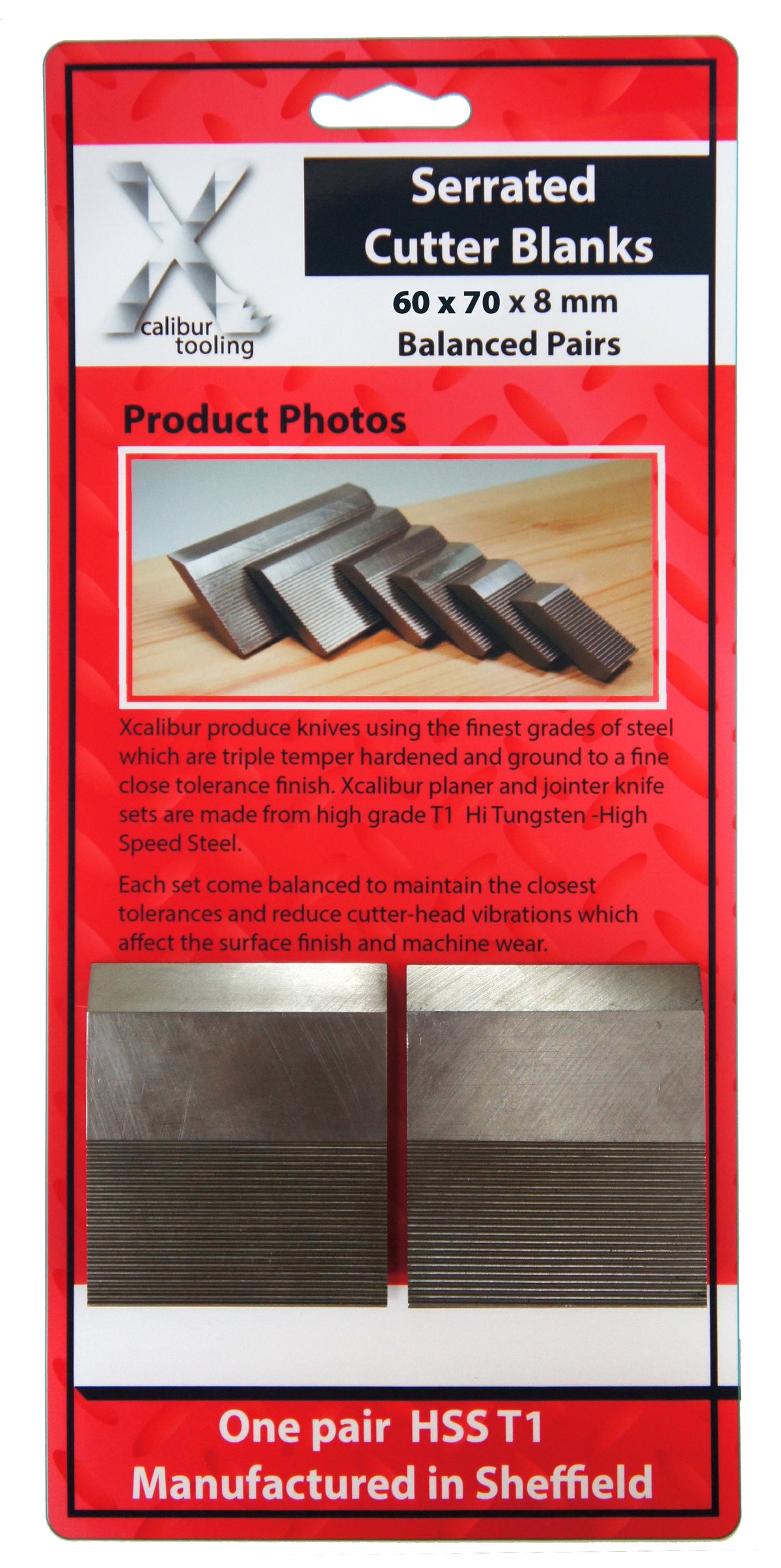 Buy One Pair Serrated Cutter Blanks 60MM X 70MM X 8MM