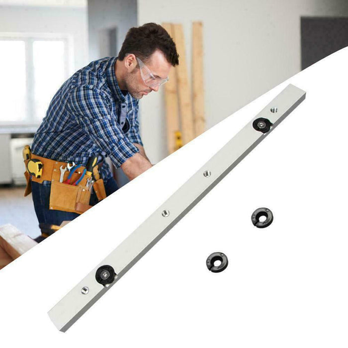 300mm Adjustable T Track Mitre Slider Bar with Expansion Discs & M6 Mounting Holes