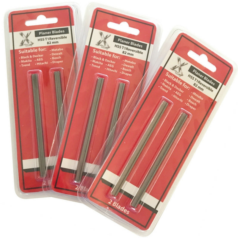 10-Pack 3-1/4" (82mm) Planer Blades – HSS, Fits Makita, DeWalt, Bosch, Skil, Ryobi