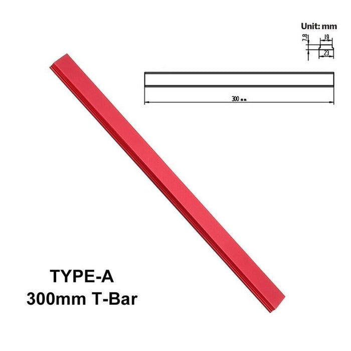 T Track T Slot Plain Mitre Slider Bar | Hardened Anodised Aluminium | Multiple Lengths Available